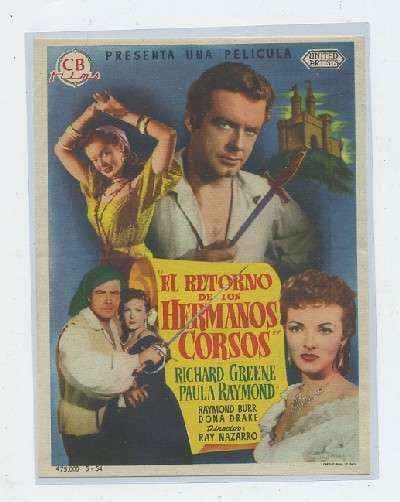 PROGRAMA DE CINE: EL RETORNO DE LOS HERMANOS CORSOS
