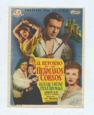 PROGRAMA DE CINE: EL RETORNO DE LOS HERMANOS CORSOS