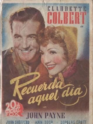 PROGRAMA DE CINE: RECUERDA AQUEL DÍA
