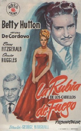 PROGRAMA DE CINE: LA RUBIA DE FUEGO