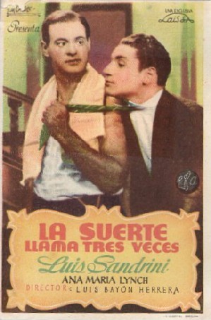 PROGRAMA DE CINE: LA SUERTE LLAMA TRES VECES