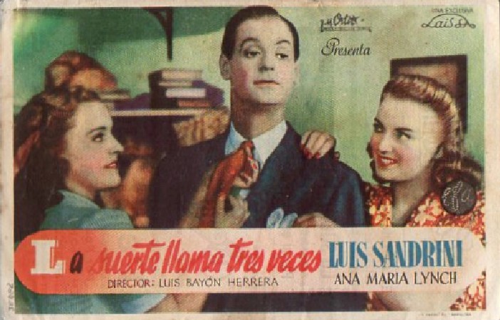 PROGRAMA DE CINE: LA SUERTE LLAMA TRES VECES