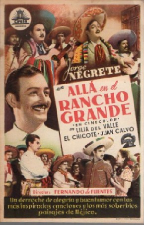PROGRAMA DE CINE: ALLA EN EL RANCHO GRANDE