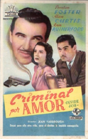 PROGRAMA DE CINE: CRIMINAL POR AMOR