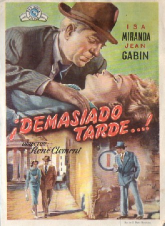 PROGRAMA DE CINE: ¡DEMASIADO TARDE…!