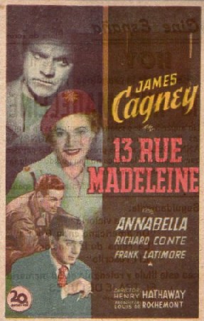 PROGRAMA DE CINE: 13 RUE MADELEINE