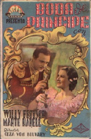 PROGRAMA DE CINE: BODA DE PRINCIPE