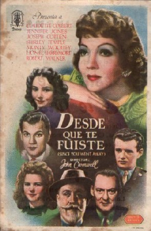 PROGRAMA DE CINE: DESDE QUE TE FUISTE