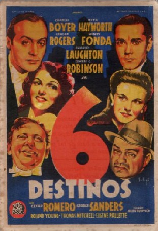 PROGRAMA DE CINE: 6 DESTINOS