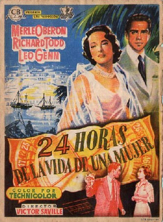 PROGRAMA DE CINE: 24 HORAS DE LA VIDA DE UNA MUJER