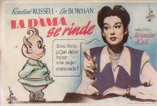 PROGRAMA DE CINE: LA DAMA SE RINDE