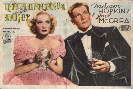 PROGRAMA DE CINE: QUIEN CONQUISTA ES LA MUJER