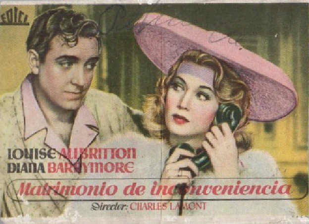 PROGRAMA DE CINE: MATRIMONIO DE INCONVENIENCIA