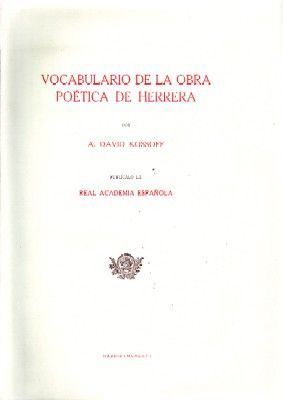VOCABULARIO DE LA OBRA POETICA DE HERRERA.
