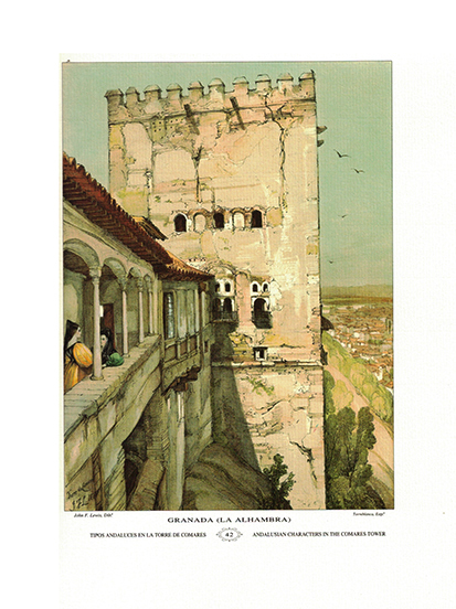 LITOGRAFIA (REPRODUCCION) GRANADA - LA ALHAMBRA. Nº 42.