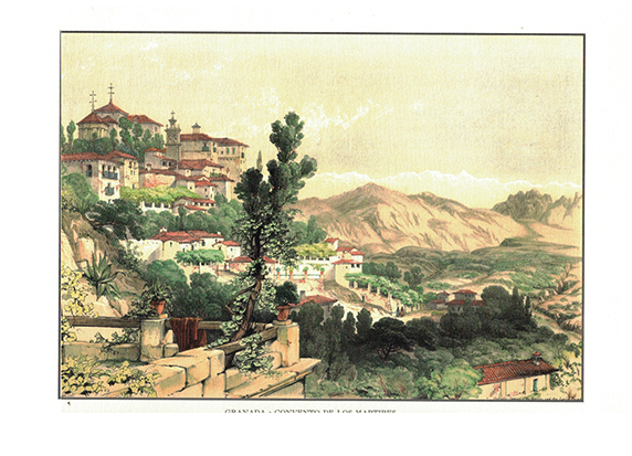 LITOGRAFIA (REPRODUCCION) GRANADA - CONVENTO DE LOS MARTIRES Nº 4.