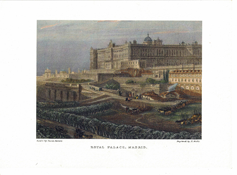 LITOGRAFIA (REPRODUCCION) MADRID, ROYAL PALACE.