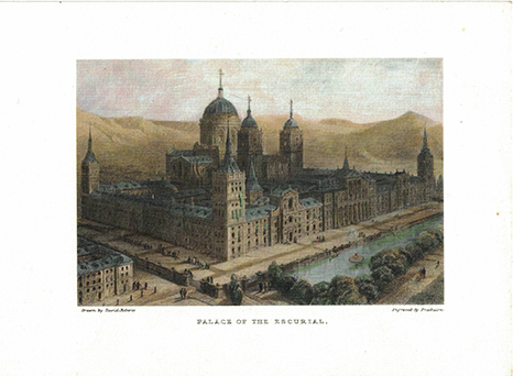 LITOGRAFIA (REPRODUCCION) MADRID, PALACE OF THE ESCURIAL.