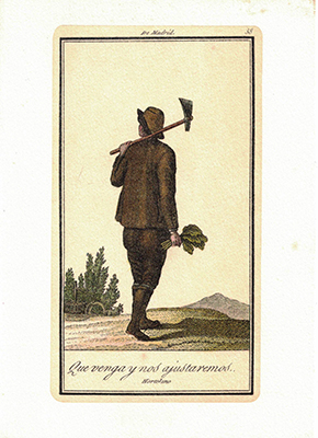 LITOGRAFIA (REPRODUCCION) COSTUMBRISTA DE MADRID Nº 38. (QUE VENGA Y NOS AJUSTAREMOS..)
