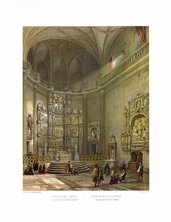 LITOGRAFIA (REPRODUCCION) MADRID CAPILLA DEL OBISPO. PEREZ VILLAMIL. E. REPLIT-133 ,5