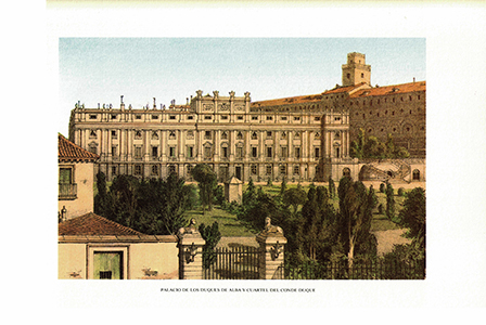LITOGRAFIA (REPRODUCCION). MADRID, PALACIO DE LOS DUQUES DE ALBA Y CUARTEL DEL CONDE DUQUE. REPLIT-167 ,5