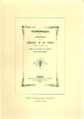 TAUROMAQIA. CONSTENTACION A LA SEMBLANZA DE LOS TOREROS