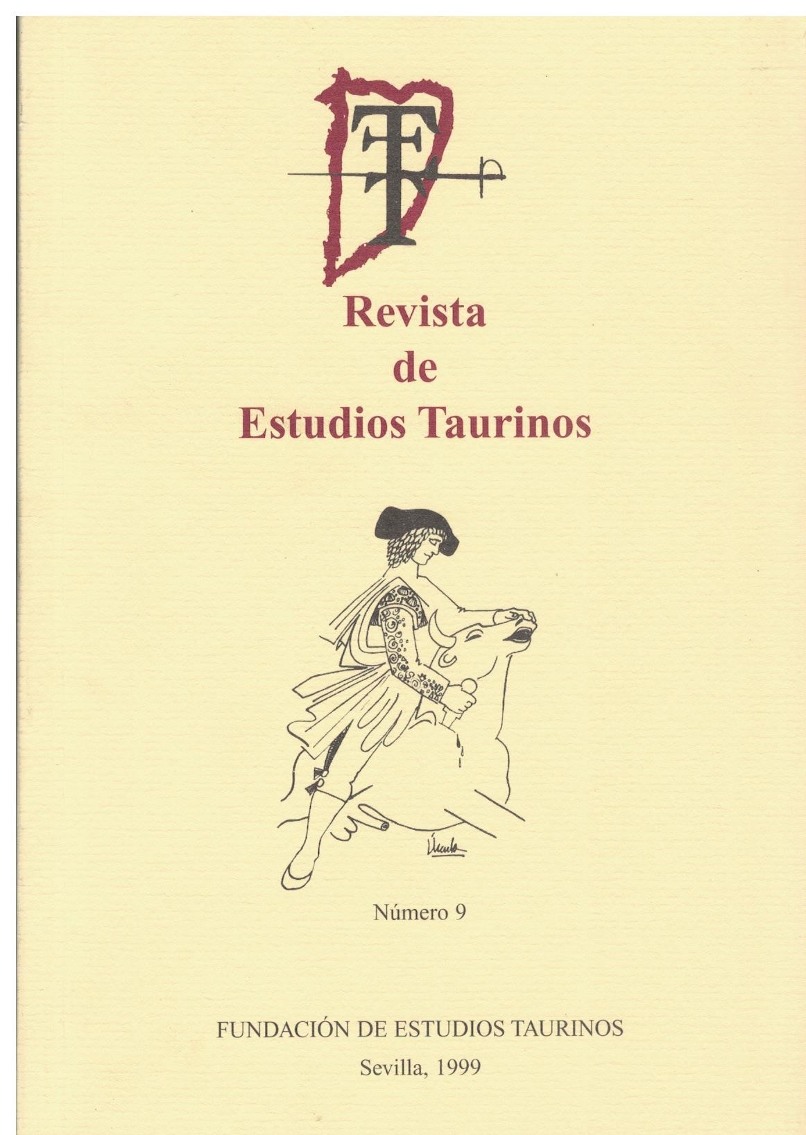 REVISTA DE ESTUDIOS TAURINOS Nº 9
