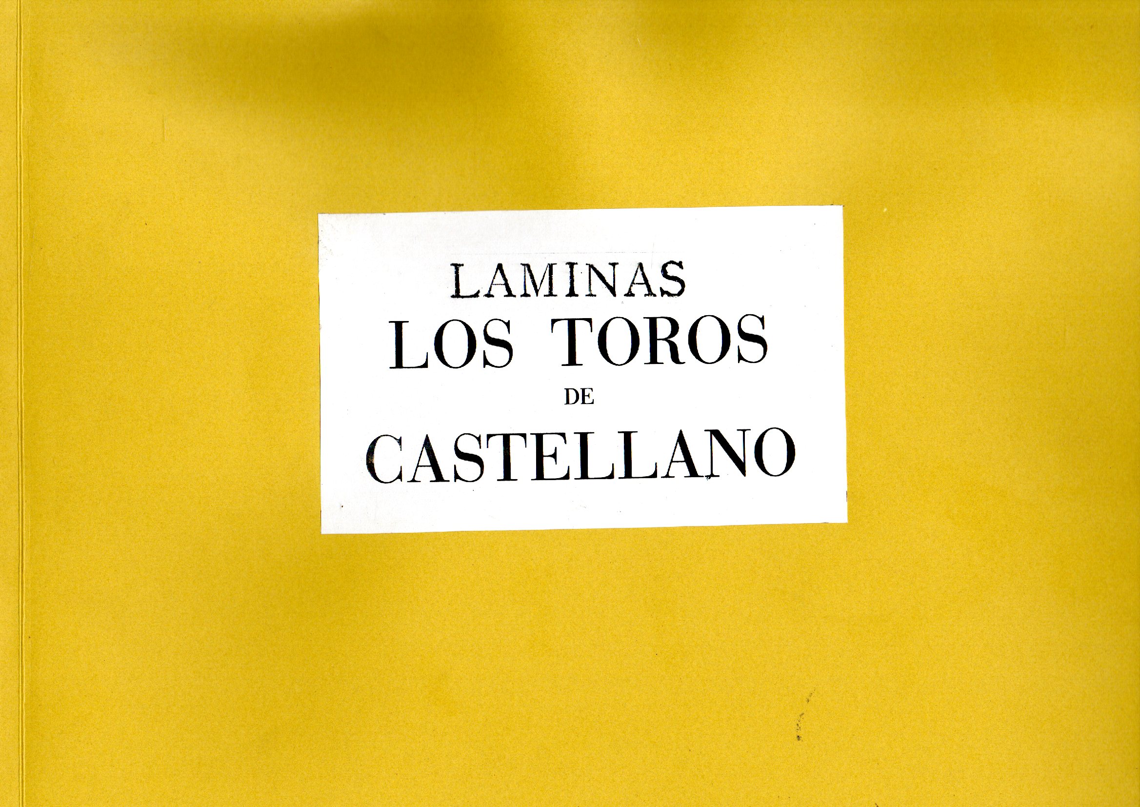 LOS TOROS DE CASTELLANO. SÓLO LÁMINAS