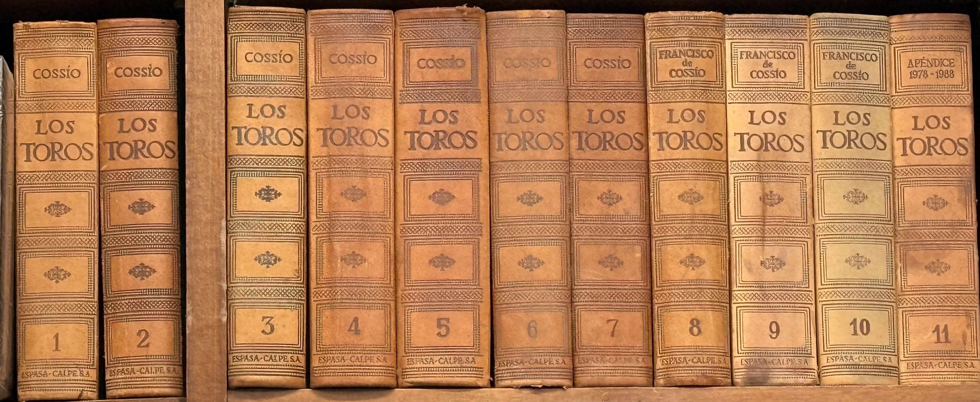 LOS TOROS TRATADO TECNICO E HISTORICO. (11 TOMOS)
