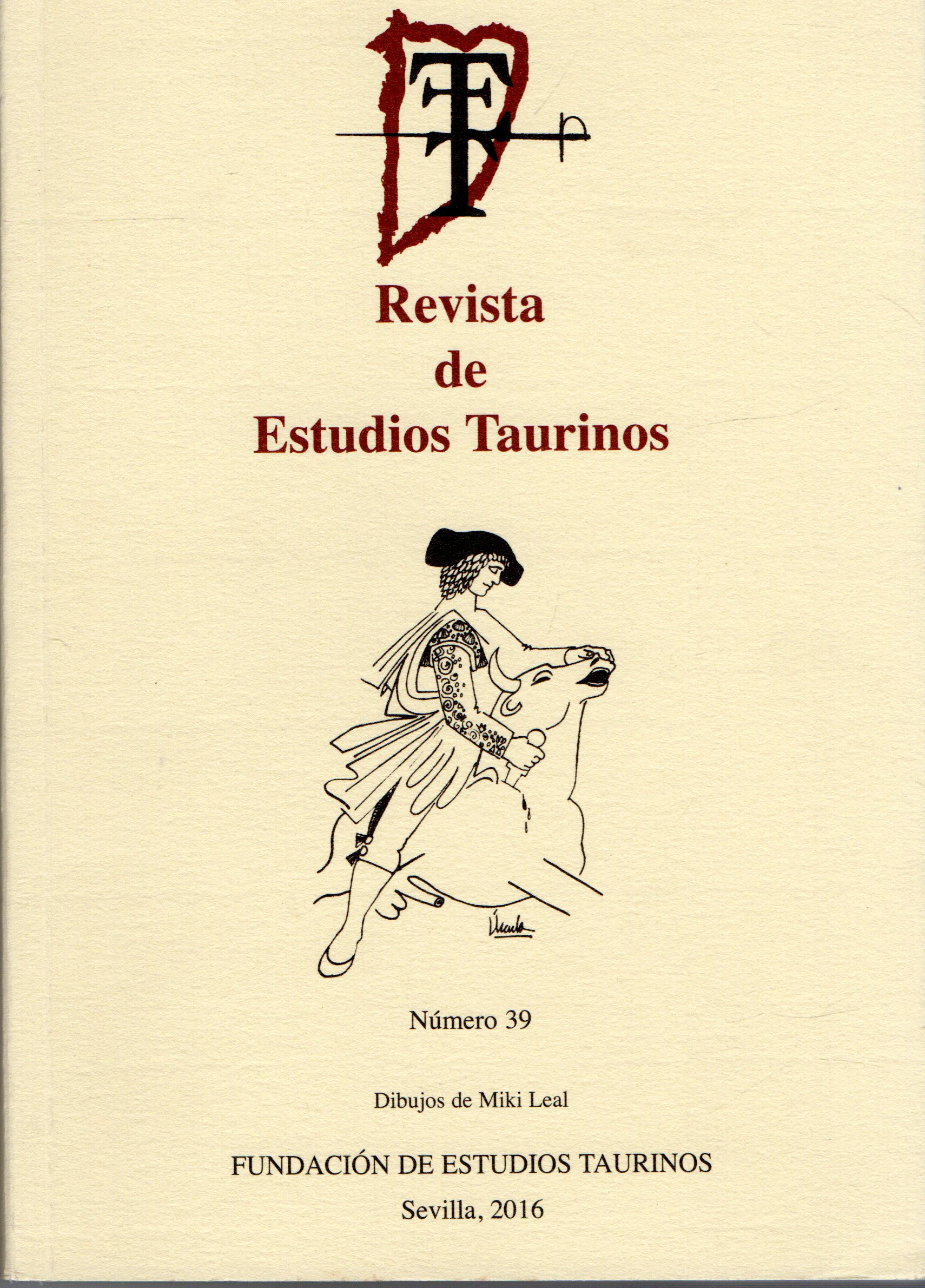 REVISTA DE ESTUDIOS TAURINOS Nº 39