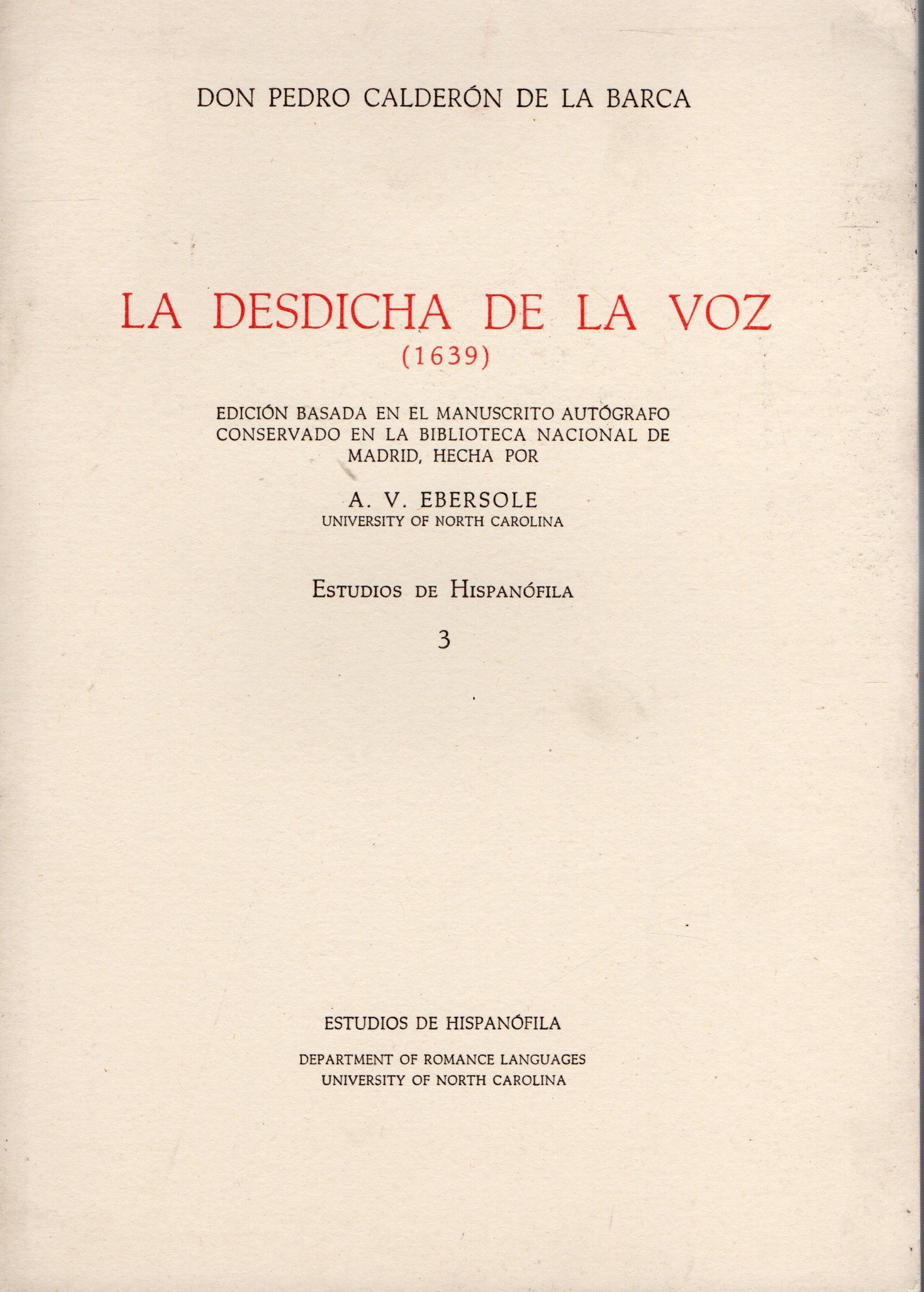 LA DESDICHA DE LA VOZ