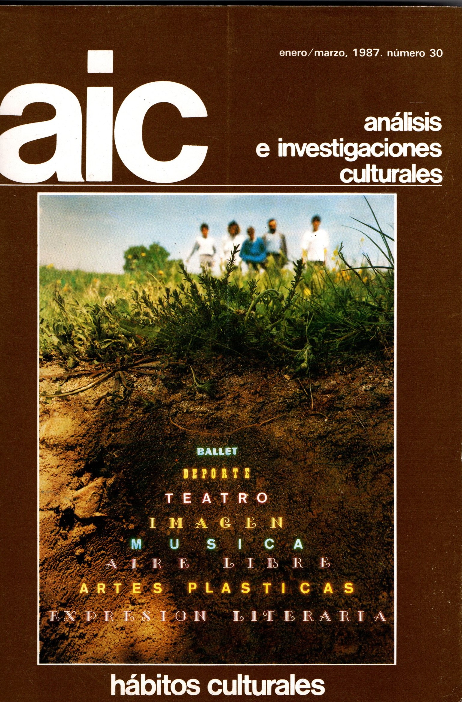 AIC. ANALISIS E INVESTIGACIONES CULTURALES ENERO/MARZO 1987. NÚMERO 30