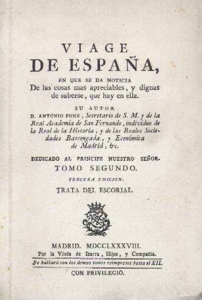 VIAGE DE ESPAÑA. TOMO II (Madrid, La Mancha...)