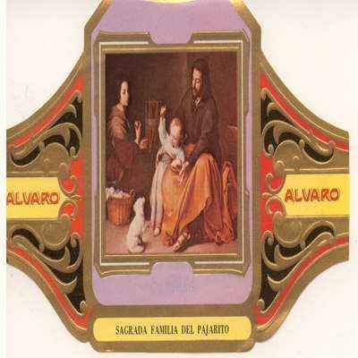 VITOLA FABRICA DE TABACOS ALVARO. SAGRADA FAMILIA DEL PAJARITO