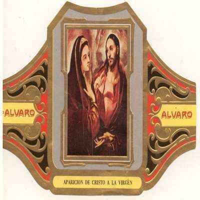 VITOLA FABRICA DE TABACOS ALVARO. APARICION DE CRISTO A LA VIRGEN