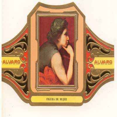 VITOLA FABRICA DE TABACOS ALVARO. FIGURA DE MUJER